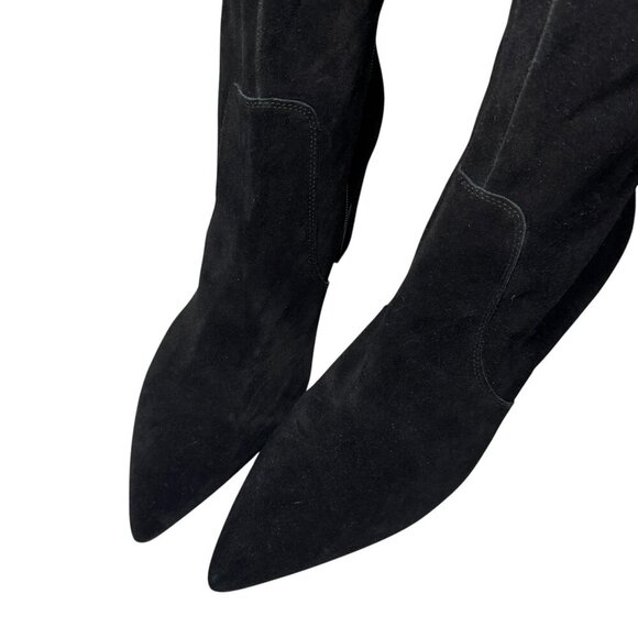 Steve Madden Evey Suede Knee High Pointed Toe Heeled Boot Womens 10 M Black NEW - Picture 3 of 7